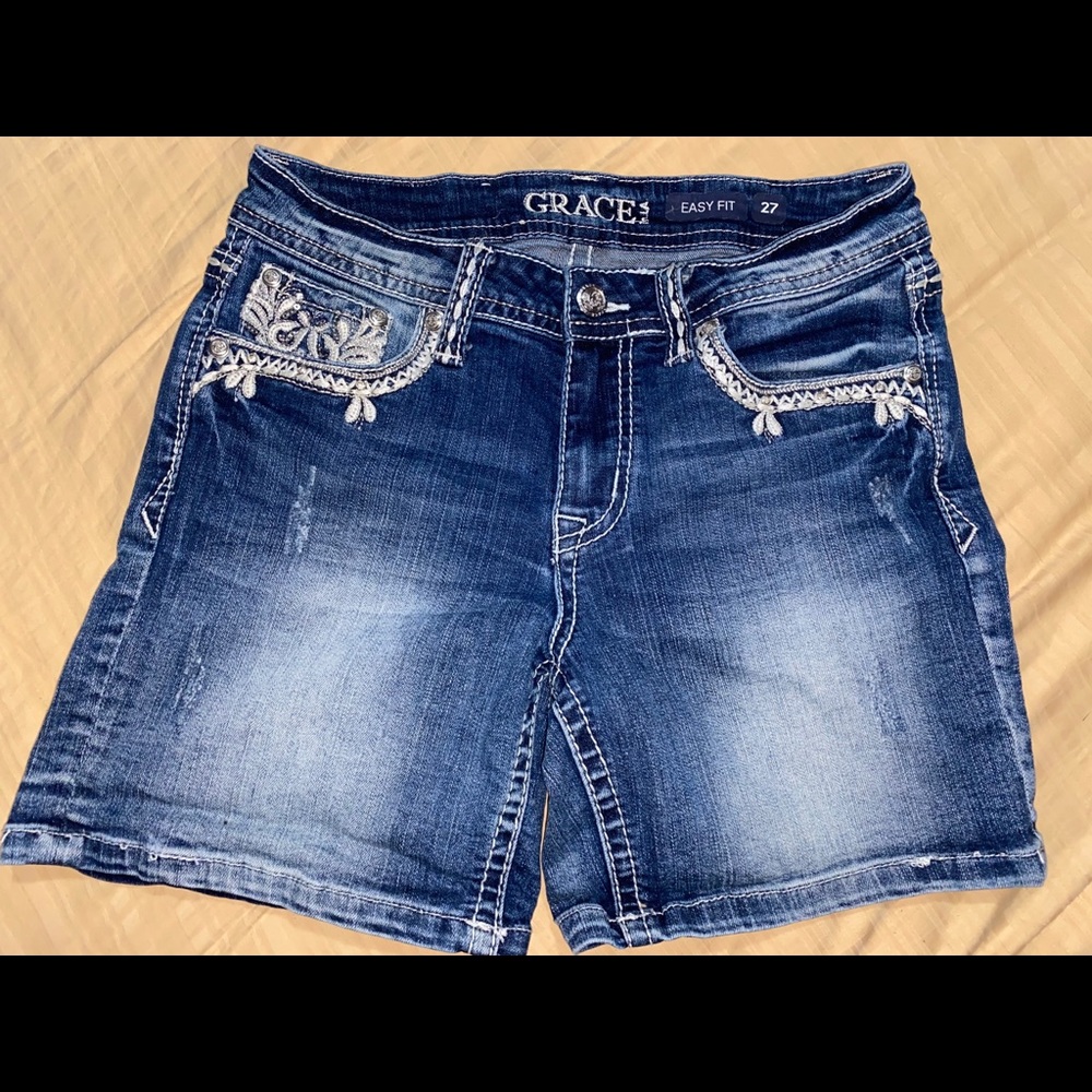 Grace denim shorts